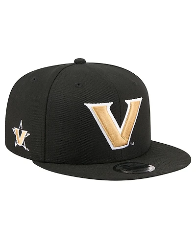 New Era Men's Black Vanderbilt Commodores Team 9FIFTY Snapback Hat