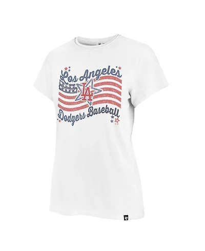 '47 Brand Women's White Los Angeles Dodgers Americana Regional Frankie T-Shirt