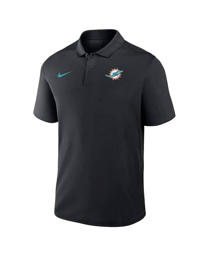 Nike Men's Black Miami Dolphins Dri-fit Victory Polo Shirt