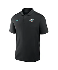 Nike Men's Black Miami Dolphins Dri-fit Victory Polo Shirt