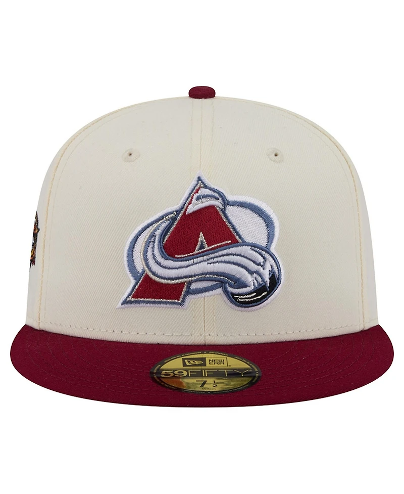 New Era Men's Cream Colorado Avalanche 250th Anniversary of the United States Two-Tone 59FIFTY Fitted Hat