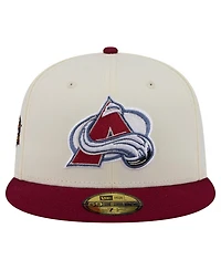 New Era Men's Cream Colorado Avalanche 250th Anniversary of the United States Two-Tone 59FIFTY Fitted Hat