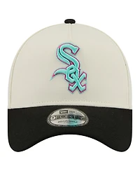 New Era Men's Cream Chicago White Sox Stadium Chrome 9FORTY A-Frame Adjustable Hat