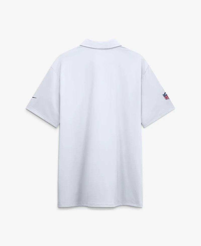 Nike Men's White Dallas Cowboys Sideline Powerful Blocking Dri-fit Tour Polo Shirt