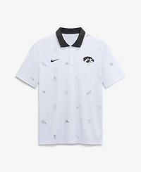 Nike Men's White Iowa Hawkeyes Vapor Pattern Dri-fit Polo Shirt