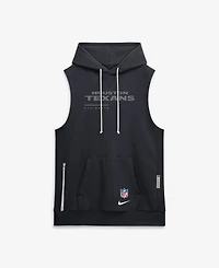 Nike Men's Navy Houston Texans Sideline Standard Issue Dri-fit Sleeveless Hoodie