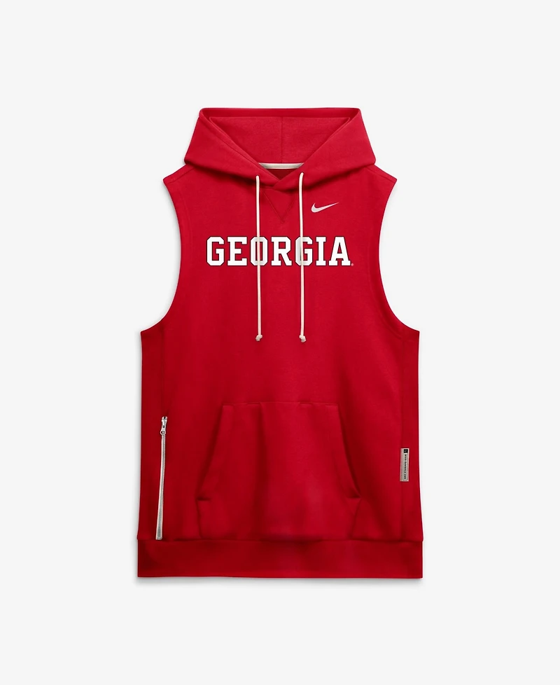 Nike Men's Red Georgia Bulldogs 2026 Sideline Sleeveless Dri-fit Hoodie