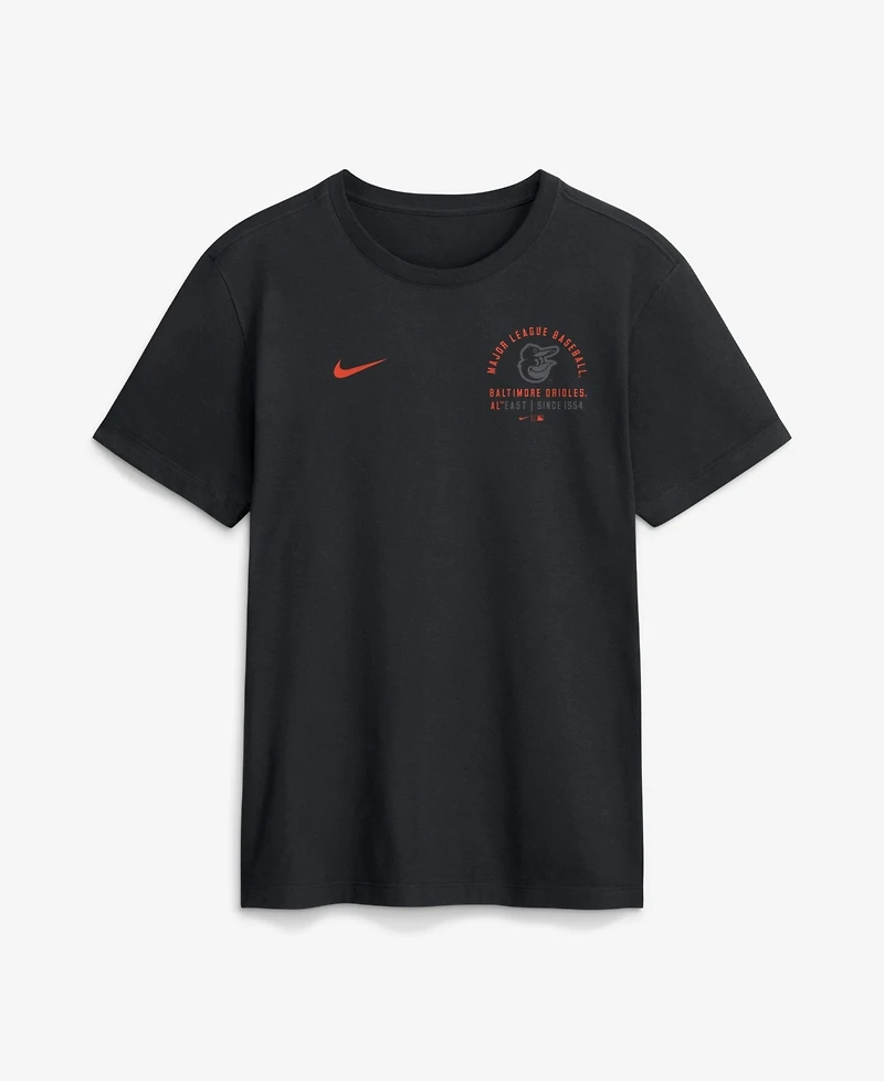 Nike Men's Black Baltimore Orioles Split Logo T-Shirt