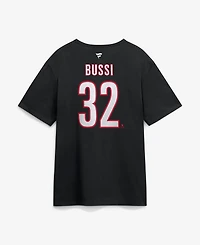 Fanatics Men's Brandon Bussi Black Carolina Hurricanes Authentic Stack Name & Number T-Shirt