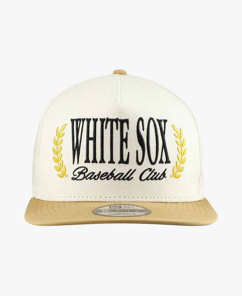 New Era Men's Cream Chicago White Sox Club 9FIFTY A-Frame Snapback Hat