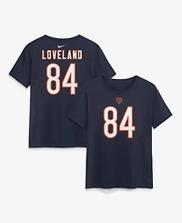 Nike Women's Colston Loveland Navy Chicago Bears Name & Number T-Shirt