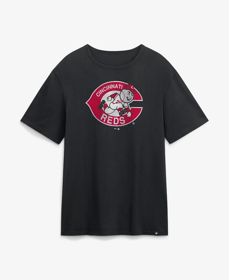 Fanatics Men's Black Cincinnati Reds Vintage Logo Legacy T-Shirt