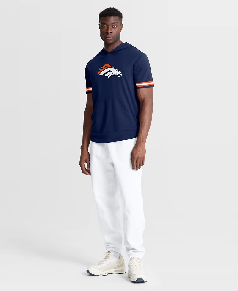 Fanatics Men's Navy Denver Broncos Optimal Play Short Sleeve Hooded T-Shirt