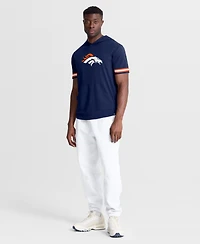 Fanatics Men's Navy Denver Broncos Optimal Play Short Sleeve Hooded T-Shirt
