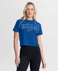 Fanatics Women's Royal Buffalo Bills Offensive Scheme Raglan Tri-Blend Cropped Top