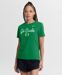 Nike Women's Green Oregon Ducks Script Mantra Logo T-Shirt