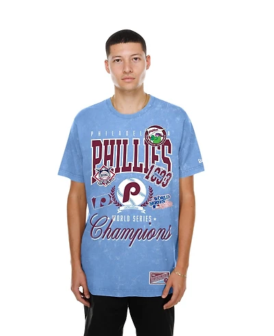 New Era Men's Light Blue Philadelphia Phillies Mineral Wash T-Shirt