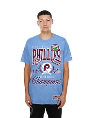 New Era Men's Light Blue Philadelphia Phillies Mineral Wash T-Shirt