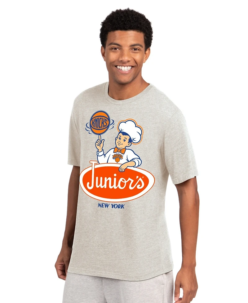 Starter Men's Oatmeal New York Knicks Junior's Prime Time T-Shirt