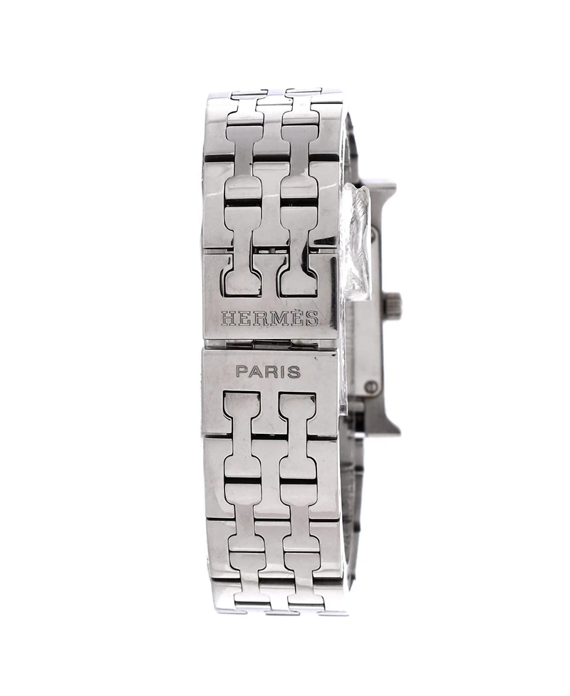 Pre-Owned Hermes Heure H Quartz Watch in Stainless Steel 21mm
