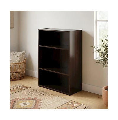 Bison Office Bookcase with Sturdy Wood Shelves for Home Storage