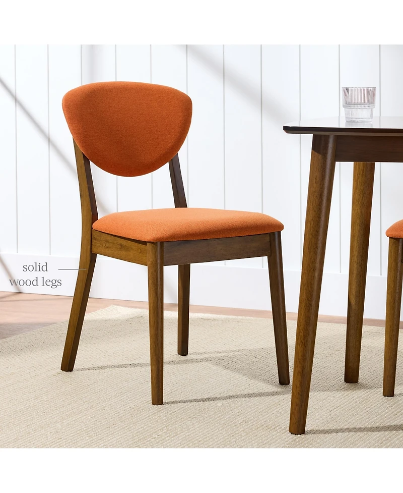Best Choice Products Set of 4 Wooden Dining Chairs, Wood Modern Farmhouse Upholstered Chairs