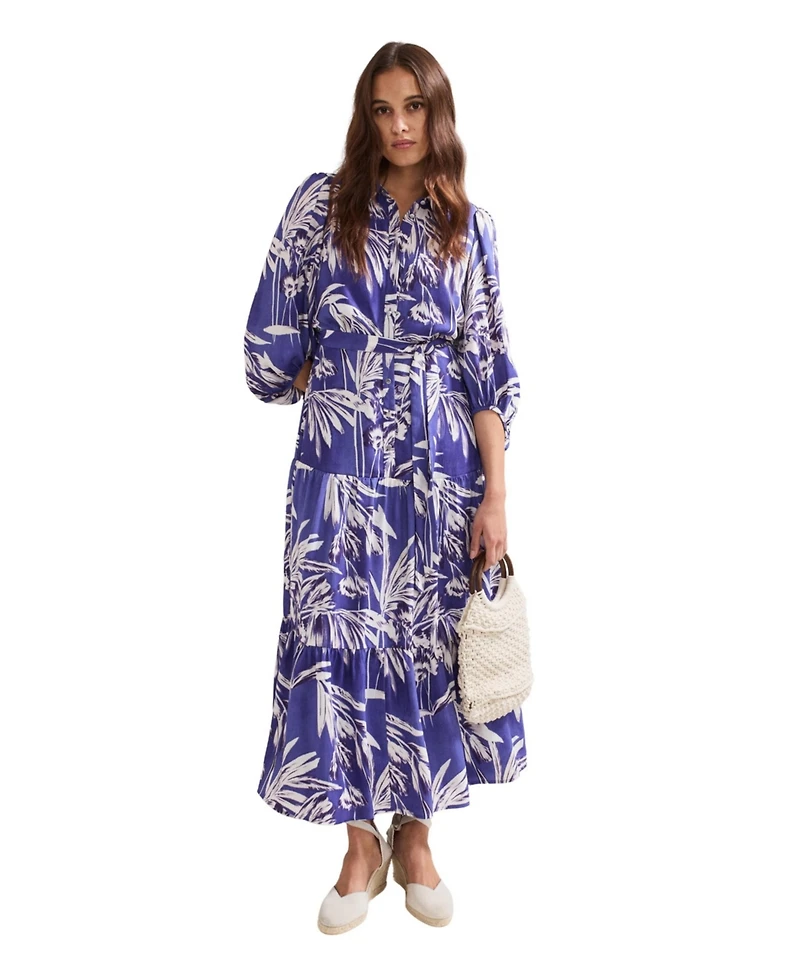 Phase Eight Women's Coralie Print Shirt Midaxi Dress