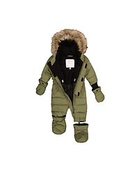 Deux par Baby Unisex 6M To 24M Original One Piece Puffy Snowsuit with Removable Mittens and Boots