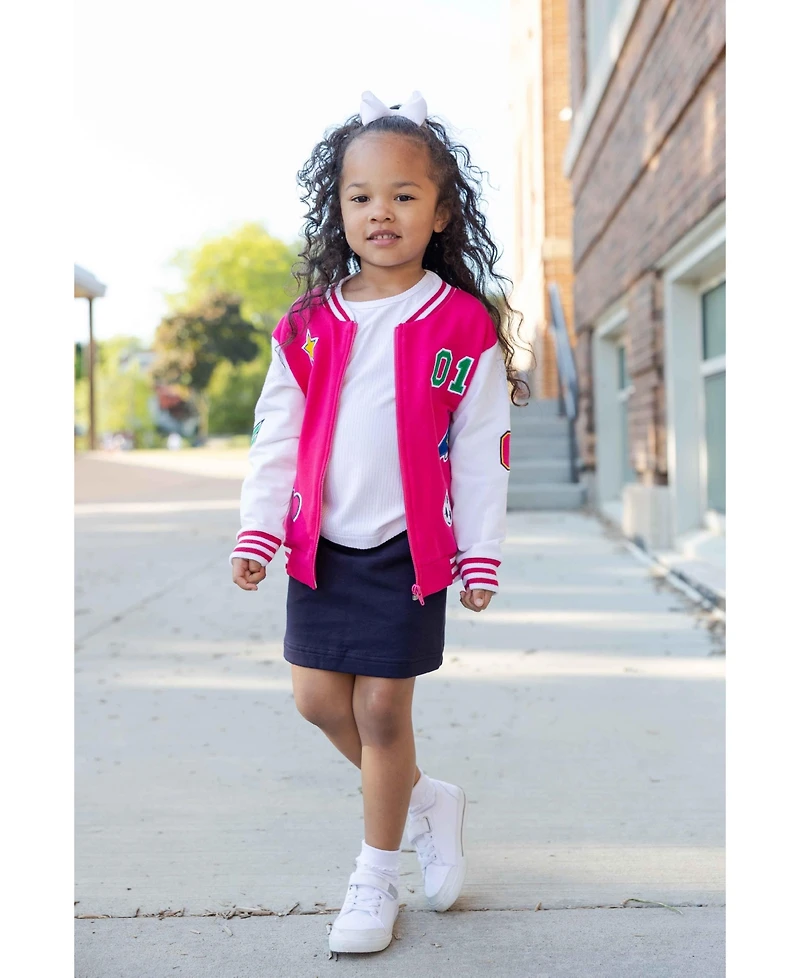 Florence Eiseman Little Girls (2T - 8) French Terry Varsity Sports Jacket