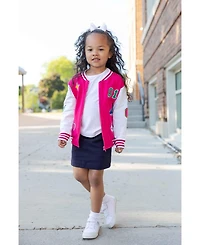 Florence Eiseman Little Girls (2T - 8) French Terry Varsity Sports Jacket