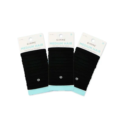 Gimme Beauty Medium Hair Ties Seamless Nylon 36 Pack