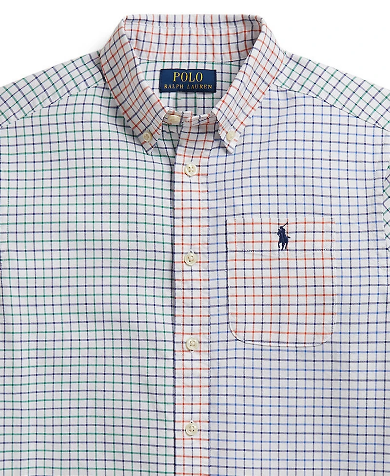 Polo Ralph Lauren Boys' 8-20 Tattersall Cotton Oxford Shirt