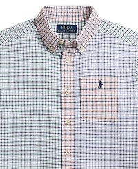 Polo Ralph Lauren Boys' 8-20 Tattersall Cotton Oxford Shirt
