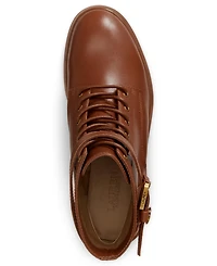Lauren Ralph Women's Allyson Logo Lace-Up Booties