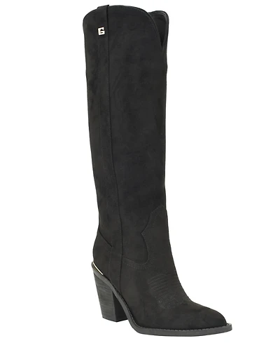 Guess Women's Sashon Knee-High Topstitched Western Boots