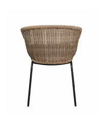 Streamdale Furniture Set of 2 Outdoor Wicker Rattan Bucket Chairs with Cushions