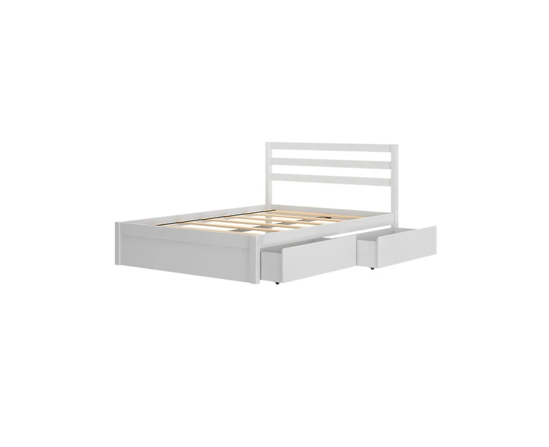 Grain & Grove Bear Full Single Bed With Underbed Storage Drawers