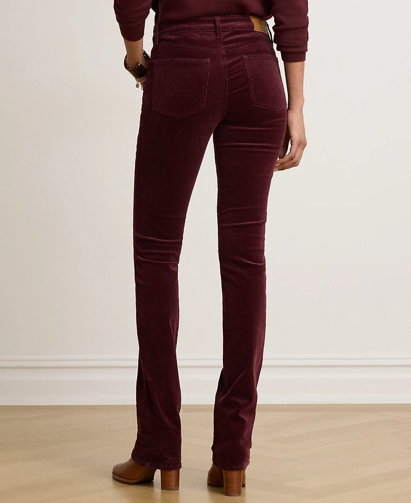 Lauren Ralph Petite Corduroy Mid-Rise Straight Pants
