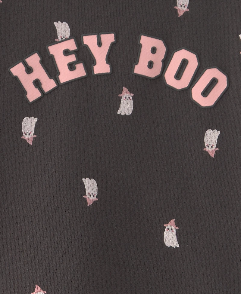 Carter's Toddler Girls' 2T-5T Halloween Hey Boo French Terry Top and Pants, 2-Piece Set