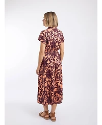 Weird Fish Women's Artemis Printed Jersey Shift Dress