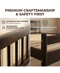 Streamdale Furniture Traditional Style King Size Pinewood Bed with Headboard and Footboard