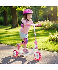 Slickblue Kids Kick Scooter with Light-Up Wheels and Wide Deck