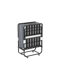 Streamdale Furniture 75" Folding Bed with 5" Memory Foam Mattress, Heavy-Duty Rollaway Guest Bed