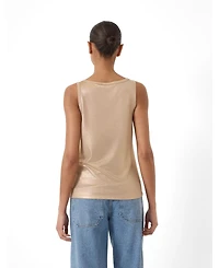 Hush Women's Silver Metallic Slub Vest
