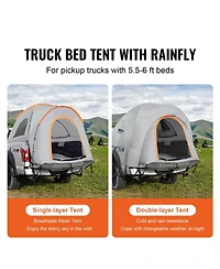 Mountaintop Truck Bed Tent, Pickup Tent, PU2000mm Waterproof Double Layer, Rain Layer and Carry Bag, Fits 2-3 People for Camping Trips
