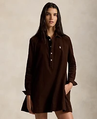Polo Ralph Lauren Women's Corduroy Pleated Shirt Dress