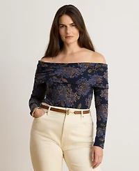 Lauren Ralph Women's Long-Sleeve Off-The-Shoulder Top