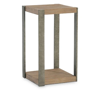 Bernhardt Tribeca 12.38" Wood & Steel Accent Table