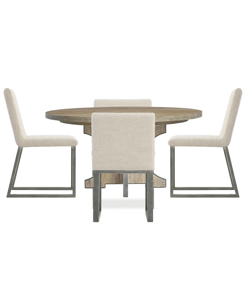 Bernhardt Tribeca 5-Piece Round Dining Set (Table & 4 Side Chairs)