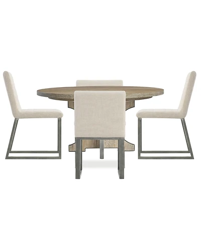Bernhardt Tribeca 5-Piece Round Dining Set (Table & 4 Side Chairs)